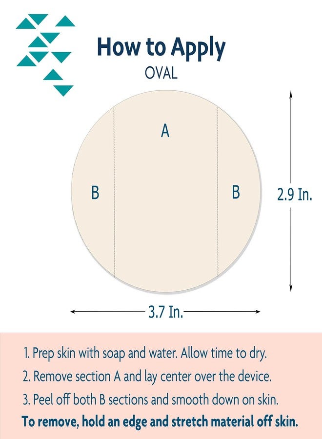 ExpressionMed - Adhesive Patch Universal Oval Shape (5-Pack) - Made in The USA, Waterproof, Split Backing, CGM Tape (Floral Variety Pack) (Oval) - Image 4